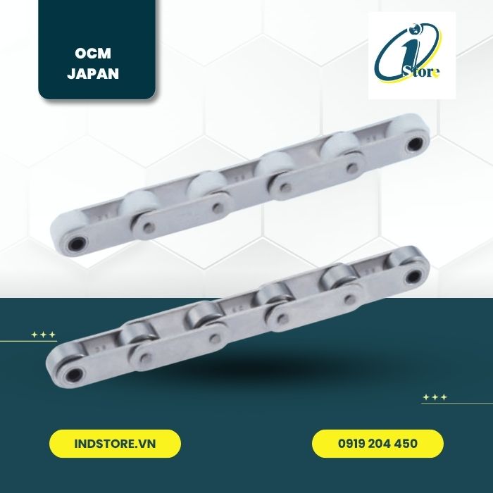 Xích bước đôi con lăn lớn OCM vật liệu inox