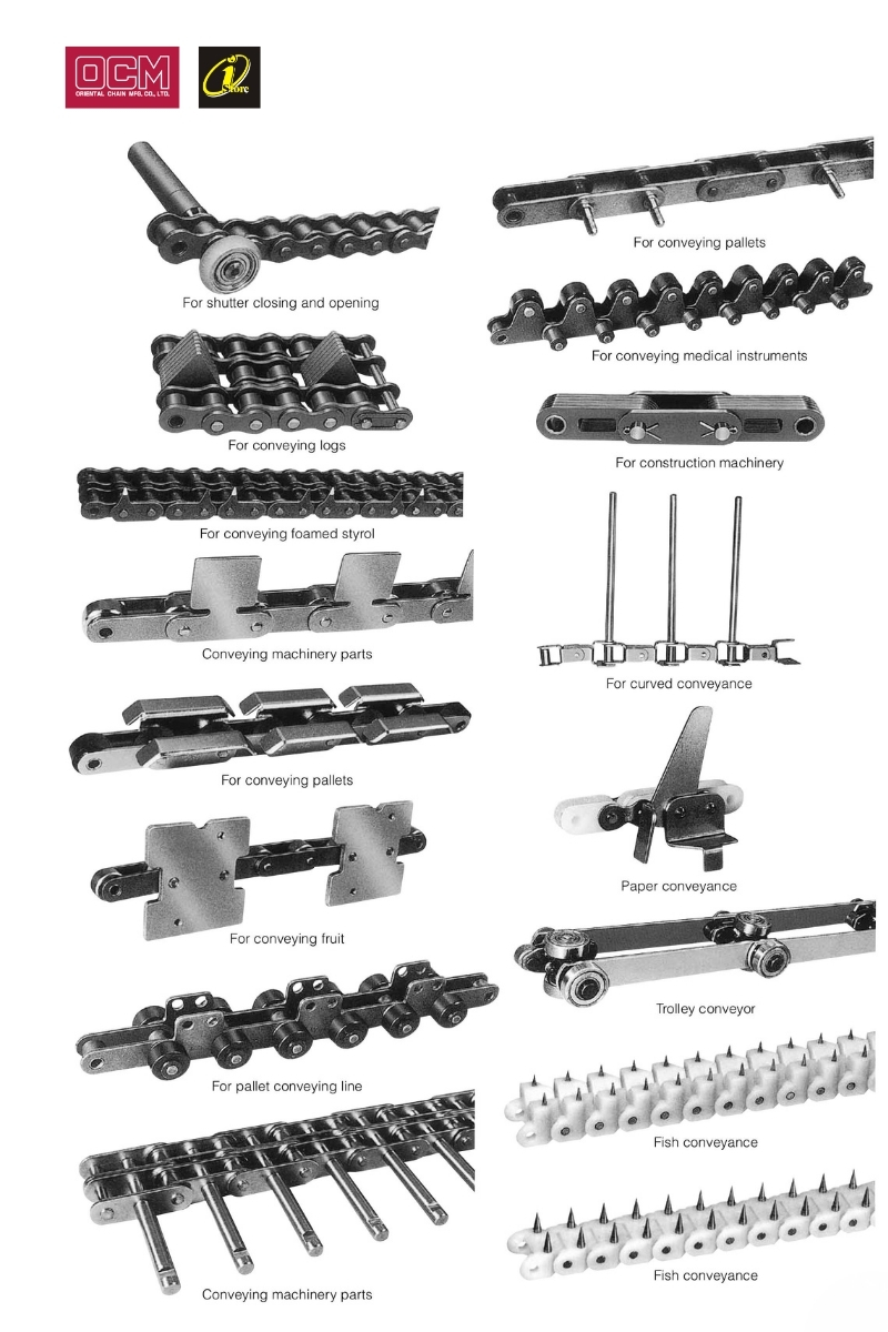 Xích có tay gá đặc biệt Custom attachment chain OCM